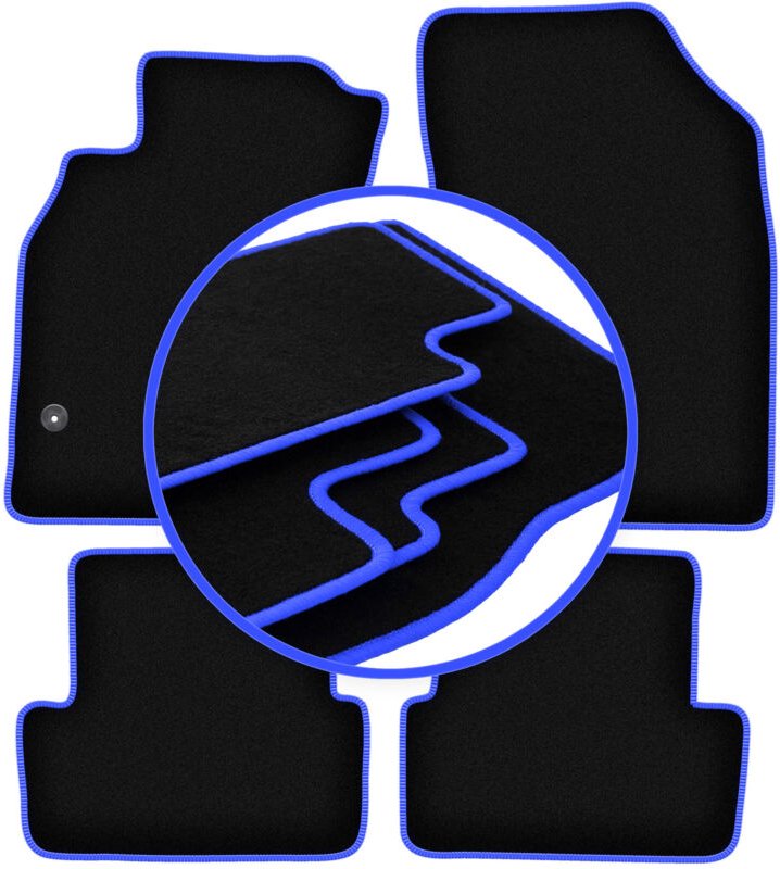 CARLUX-BLUE Autofußmatten für: Renault Fluence Limousine (2009-2016)