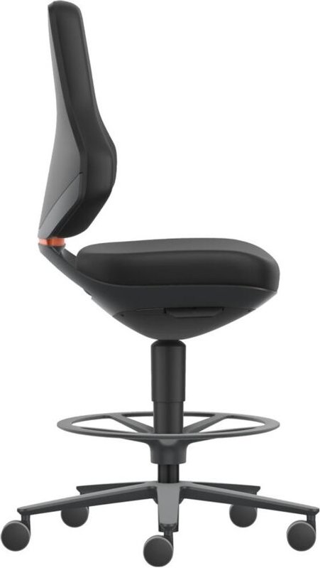 Bimos Arbeitsstuhl Texon 4 anthrazit Sitzhöhe 570-850 mm, Skintec schwarz