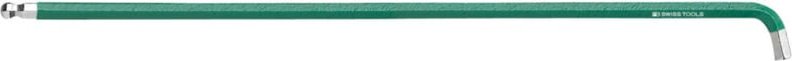PB Swiss Tools Sechskant-Winkelschraubendreher, lang, mit Kugelkopf und kurzem Schenkel, pulverbeschichtet, 2 mm