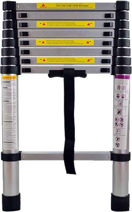 Teleskopleitern 2.6M Alu Teleskopleiter Klappleiter Stehleiter Schiebeleiter Mehrzweckleiter Leiter Anlegeleiter Aluleit...