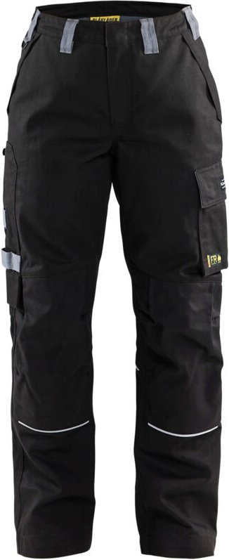 Flammhemmende Damenhose 7173 - Schwarz/Grau XL - FR(46) - SE(C44) - Kurz