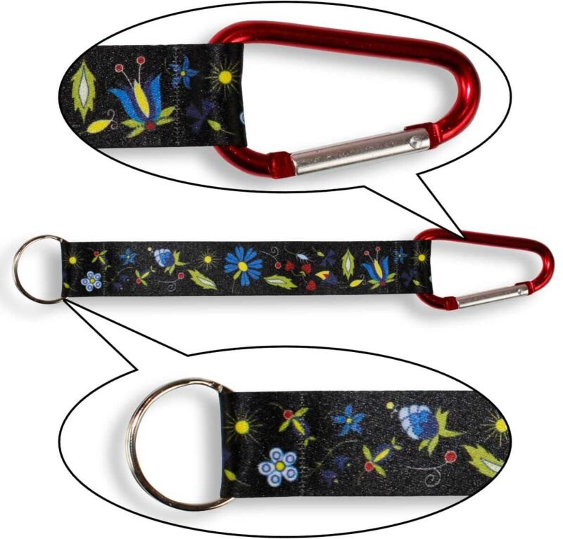 Kaschubische Folk-Leine in Schwarz mit Schäkel