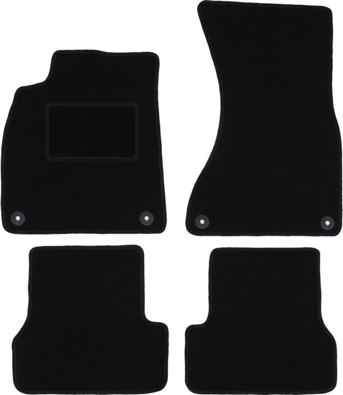 Schwarze Veloursmatten für: Audi A6 C7 Limousine, Kombi, Avant (2011-2017)