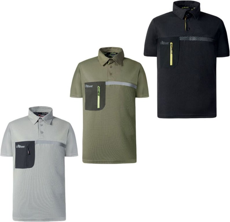 Schwarze thermoregulierende Polo Größe xl