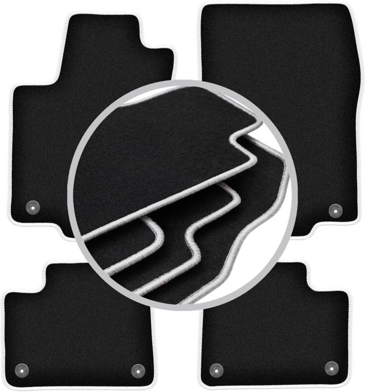 CARLUX-SILVER Autofußmatten für: Mercedes GL X166 SUV (2012-2015)