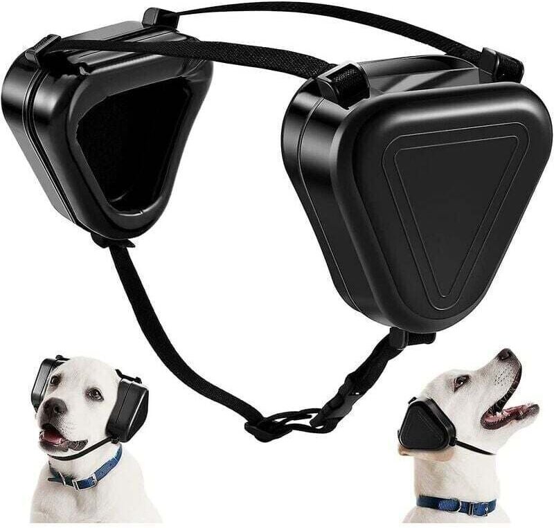 XVX - Paraorecchie per cani, paraorecchie antirumore per cani, paraorecchie di protezione dell'udito per cani, nero