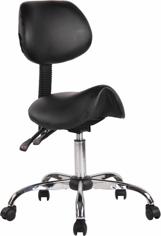 Arbeitshocker Stuttgart Kunstleder schwarz