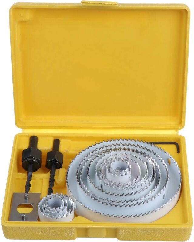 17-teiliges Lochsägen-Set aus Bimetall aus Karbonstahl für Holz, Gipskarton und Trockenbau, 19–127 mm