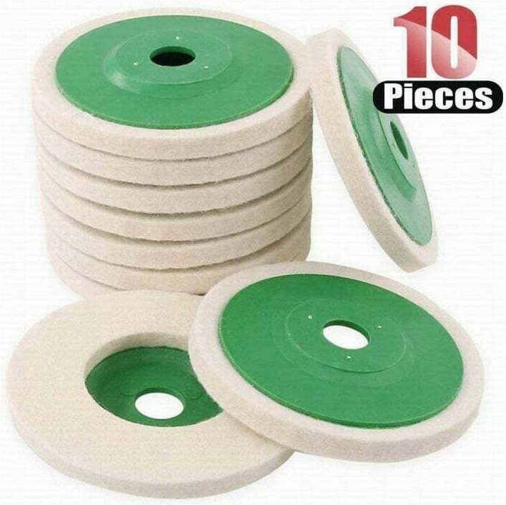 Thumbnail - 10er-Set Wollpolierpads für Winkelschleifer (10 cm)
