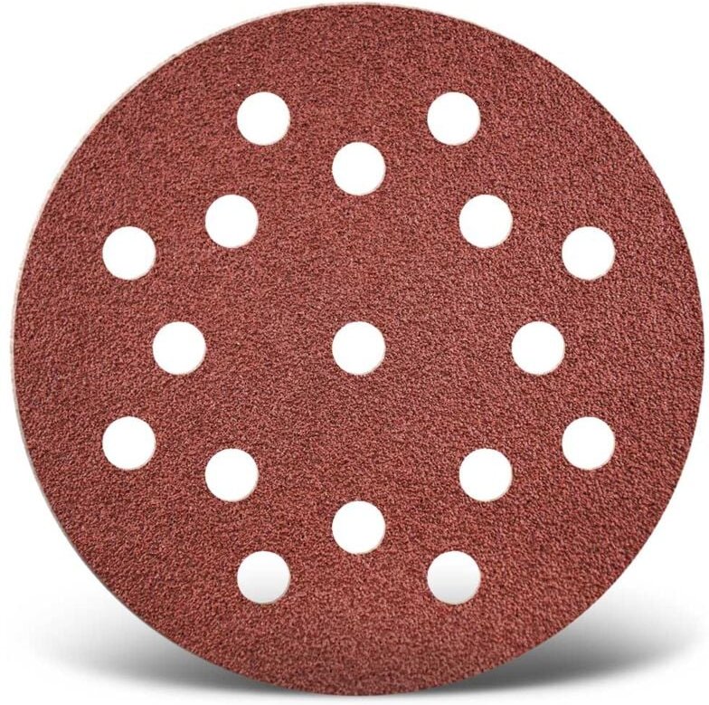 Red Klett-Schleifscheiben, 125 mm, 17-Loch, f. Exzenterschleifer, Normalkorund (50 Stk.) K80 - Menzer