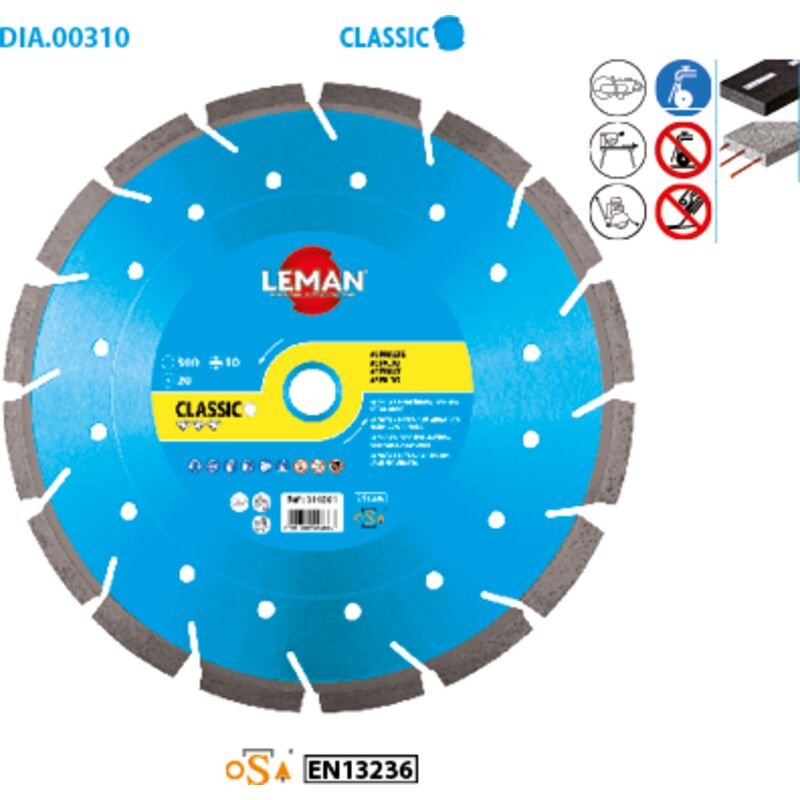 Diamant-Scheibe Asphalt / Bewehrter Beton Classic ø 350 Bohrung 20 Stärke 3,2 mm