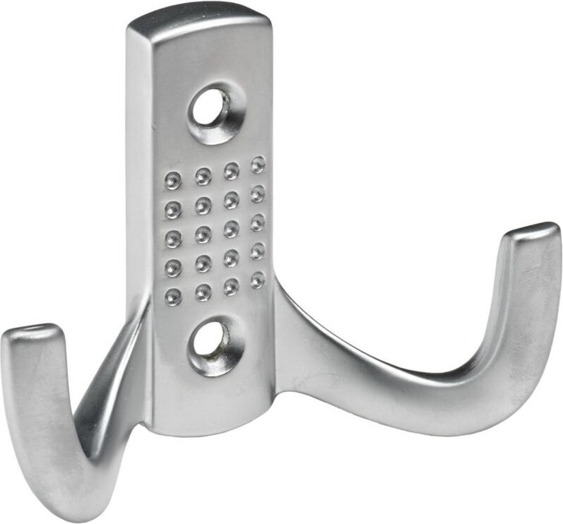 Hettich - Mantelhaken 5,8 x 7,8 x 3,1 cm Aluminium-Optik - 1 Stück Möbelbeschläge