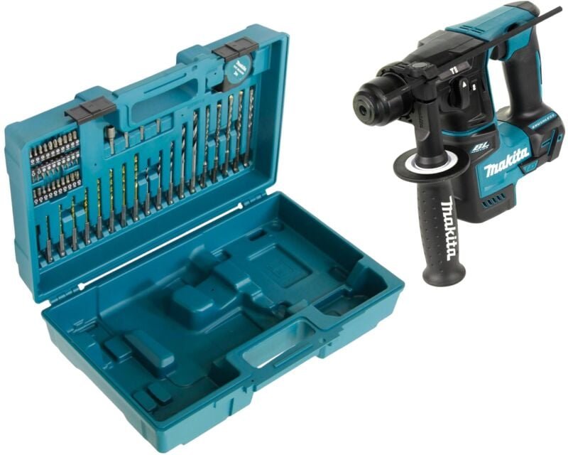 Dhr 171 ZX3 Akku Bohrhammer 18 v 1,2 j SDS-Plus Brushless + 65 tlg. Zubehör Set + Koffer - ohne Akku, ohne Ladegerät - M...