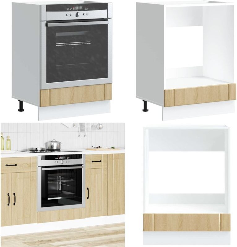 Herdumbauschrank Lucca Sonoma-Eiche Holzwerkstoff - Vidaxl