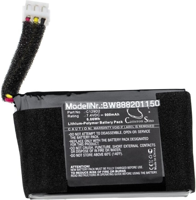 Vhbw - 1x Akku kompatibel mit Bang & Olufsen BeoPlay P2 Lautsprecher Boxen Speaker (900 mAh, 7,4 v, Li-Polymer)