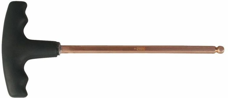 KS Tools BERYLLIUMplus Innensechskant-Winkelstiftschlüssel, T-Griff 3 mm ,mit Kugelkopf - 962.0960