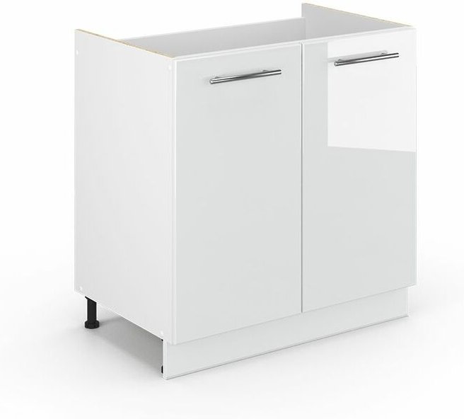 Küchenschränke Fame-Line, Weiß Hochglanz, 80 cm ohne Arbeitsplatte, Vicco