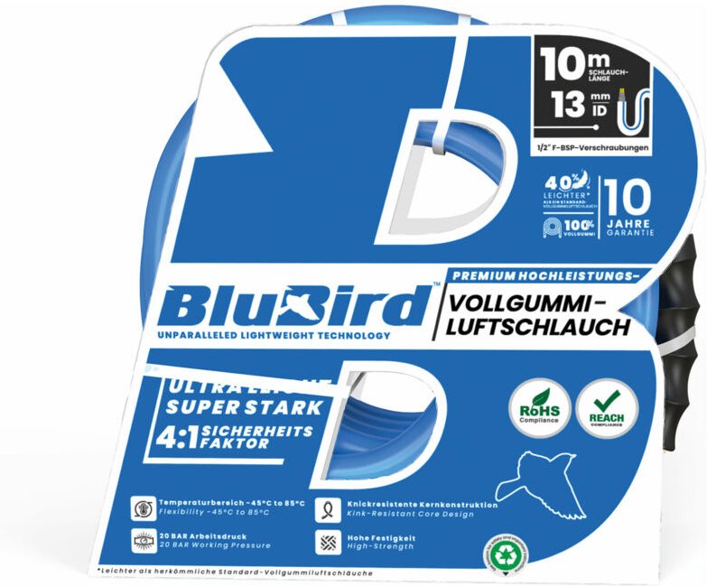 Riegler Werkstattschl.-Set »BluBird«, Sicherheitskupplung, Ø20x13, 10 m
