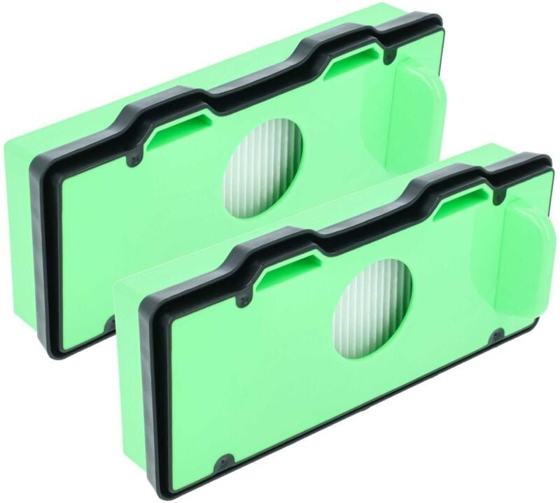 vhbw 2x Filter kompatibel mit Tefal RG7765WH/4Q0, RG 7765 WH Saugroboter, Staubsauger Roboter - Filtereinheit