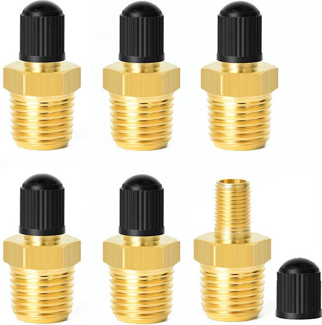 6-teilige 1/4-Zoll-NPT-Tankventile, korrosionsbeständige Messingventile mit 1/4-Zoll-Außengewinde, zur Verwendung mit Lu...