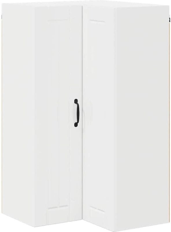 Küchenhängeschrank mit Regal Hochglanz Weiß 57 x 57 x 100 cm vidaXL