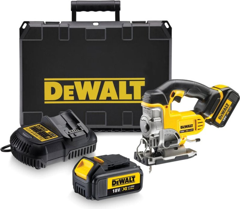 DeWALT DCS331M2 Akku Stichsäge 18V 4Ah mit Pendelhub mit 2 Akkus und Koffer