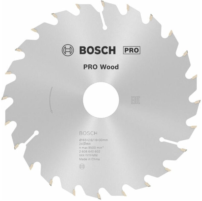 Bosch Kreissägeblatt Optiline Wood für Handkreissägen 165 x 30 x 2,6 mm 24