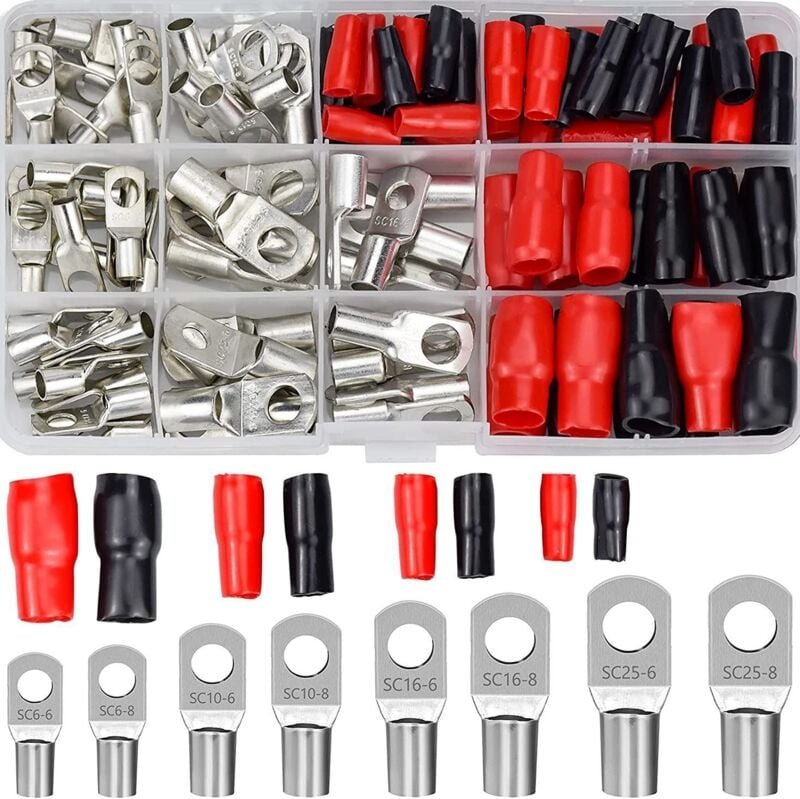 120 Stück praktische Kabelschuhe, einfach zu verwenden und effektiv zum schnellen Crimpen von Drähten.