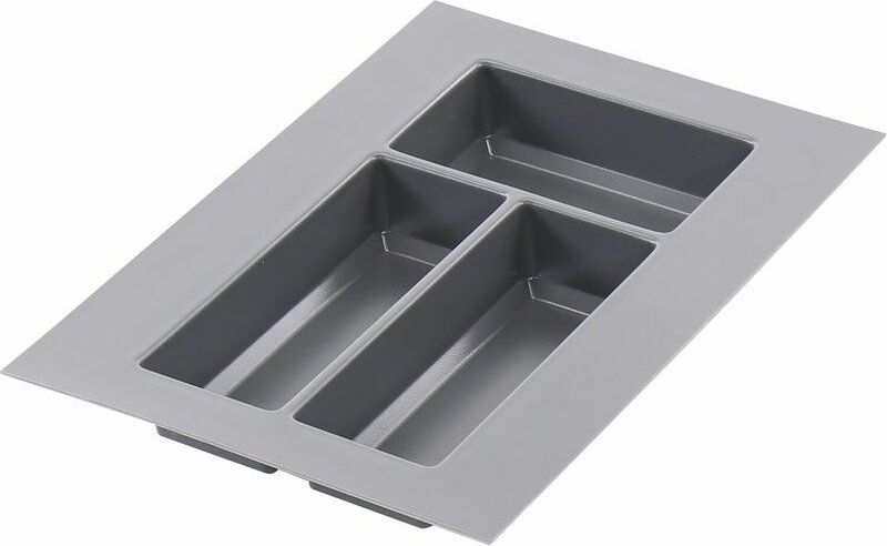 Agoform - Besteckeinsatz Classico kürzbar 440x290x50,5mm, Kunststoff schiefergrau