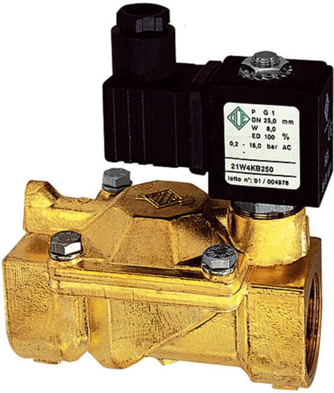 Riegler - 2/2-MV,MS,NC,vorge.,24V DC,8W,NBR,G2,PN0,2-10bar