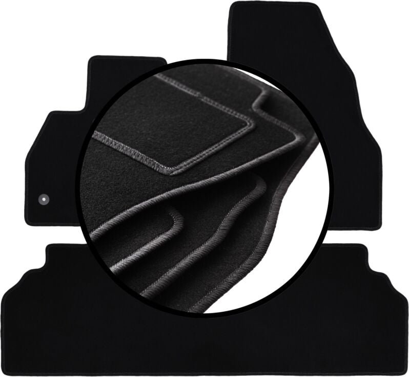 Kompletter Satz Veloursmatten für: Mercedes Citan Kombivan (2012-)