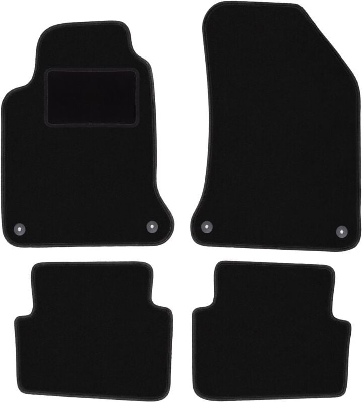 Schwarze Veloursmatten für: Renault Laguna II Kombi, Liftback (2001-2007)