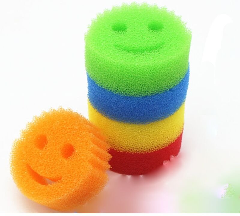 Farbiger Anti-Kratz-Schwamm, waschbarer antibakterieller und wiederverwendbarer Spülschwamm, Spülschwämme für Küche und ...