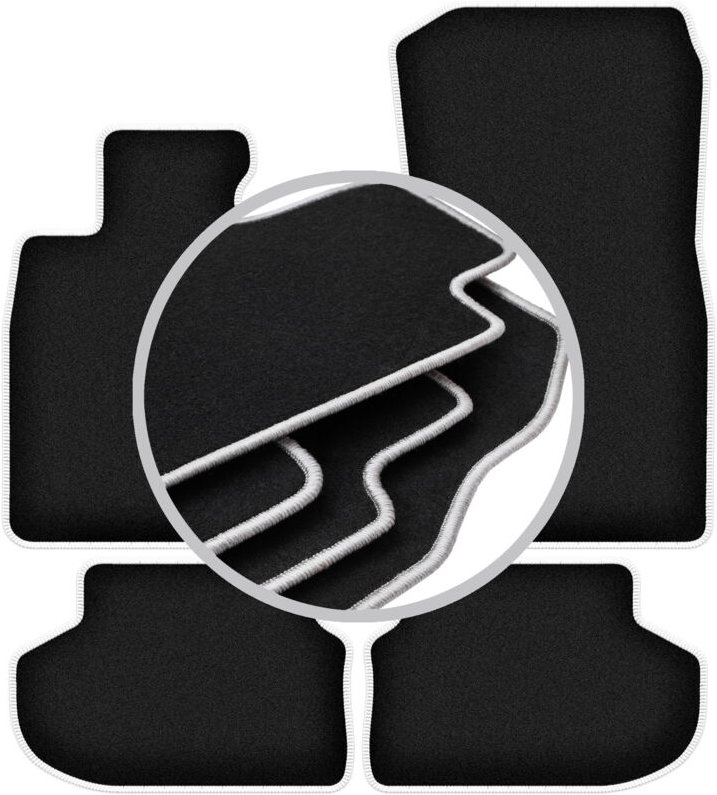 CARLUX-SILVER Autofußmatten für: BMW 5 F10 FL Limousine (2013-2017)