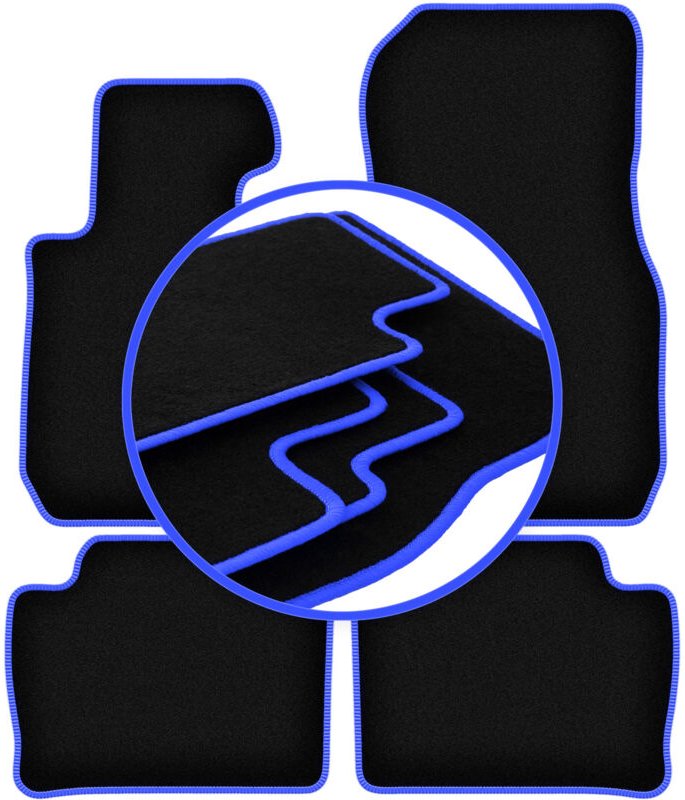 CARLUX-BLUE Autofußmatten für: BMW 3 F31 Kombi, Touring (2011-2018)
