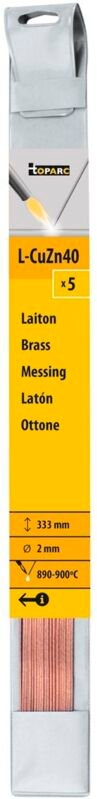 Thumbnail - Messinglot Hartlot 2,0 x 333 mm 5 Stück L-CuZn40