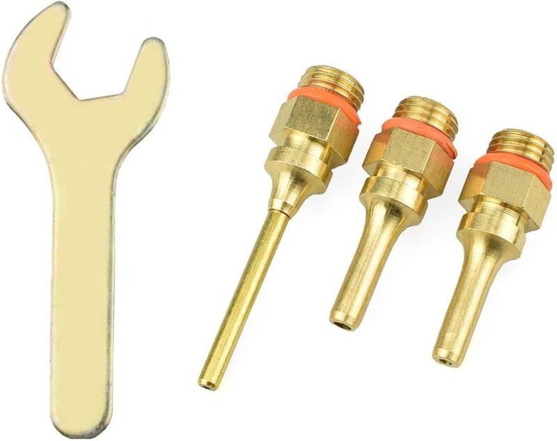 Heißklebepistolen-Steckschlüsselsatz – 38-mm-Kupfer-Klebepistolenspitze (3 Größen) und Schraubenschlüssel-Sortiment für ...