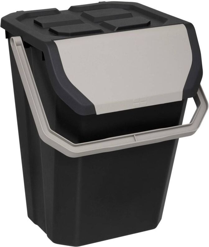 5five Simply Smart - 37l sortierbehälter aus schwarzem kunststoff - 5five