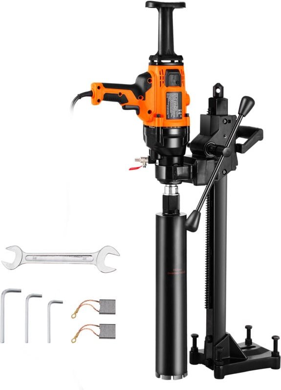Kernbohrmaschine, 0,8 - 6,3 Zoll Bohrdurchmesser, 2000 w, robustes Handgerät mit Ständer und Bohrer, Nass/Trocken, für B...