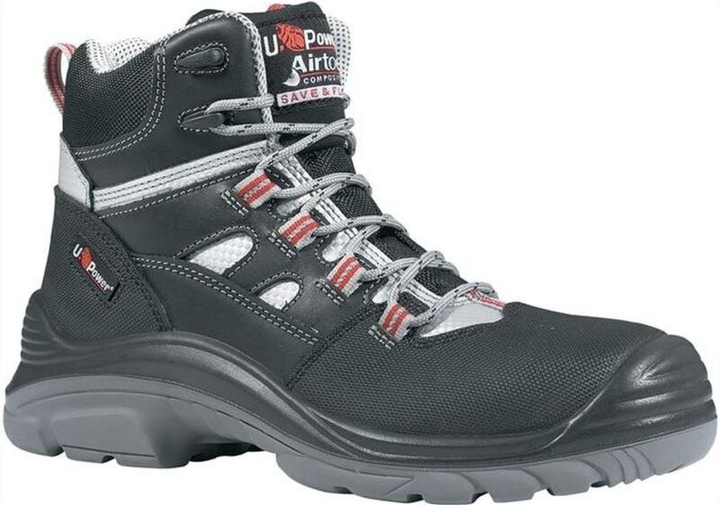 Thumbnail - U-power - Sicherheitsstiefel Cross Gr. 40 schwarz/grau/rot Leder/Mesh S3 src EN20345