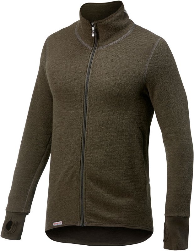 Thumbnail - Woolpower - Full Zip Jacket 400 Funktionsjacke / Merino Jacke Pine Green Größe xl