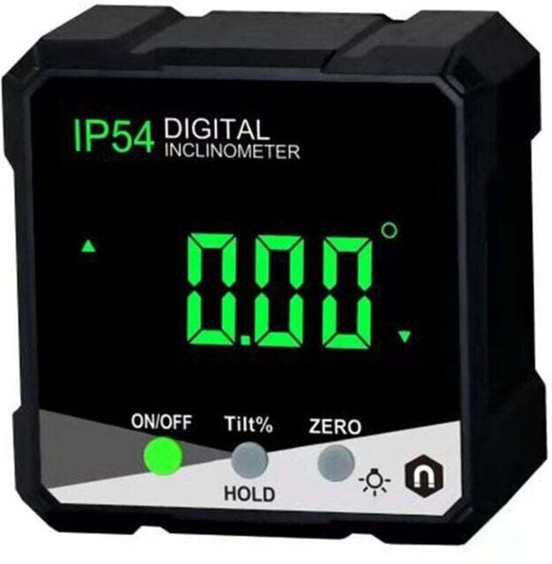 Ulisem Digitaler Winkelmesser mit LCD-Display, Mini-Neigungsmesser, Winkelmesswerkzeug mit Magnetfuß für den Heimtischle...