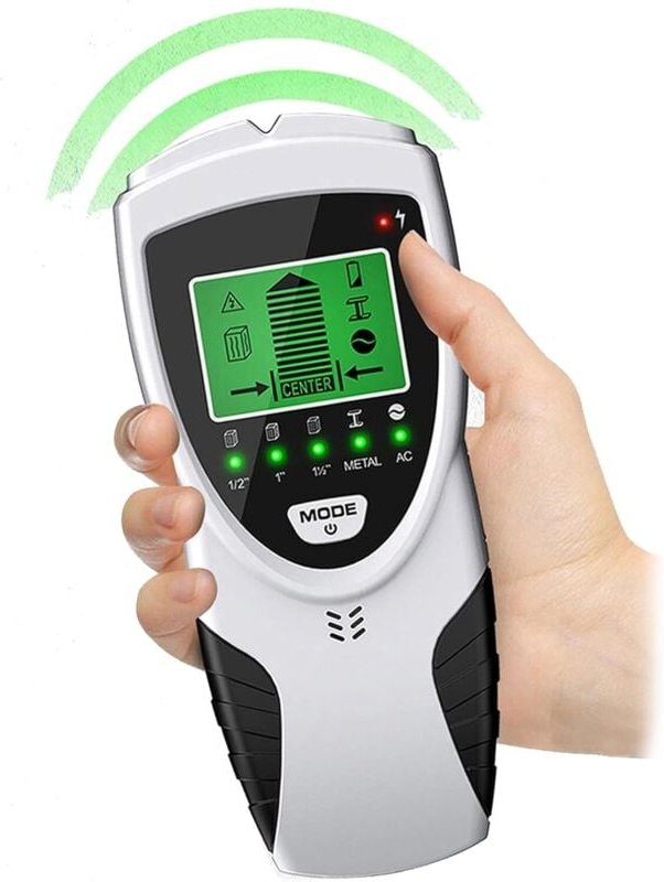 Thumbnail - Wanddetektor, 5-in-1-Wandscanner-Detektor, Bolzendetektor-Wandscanner mit akustischem Alarm zur Erkennung von Metallbolz...