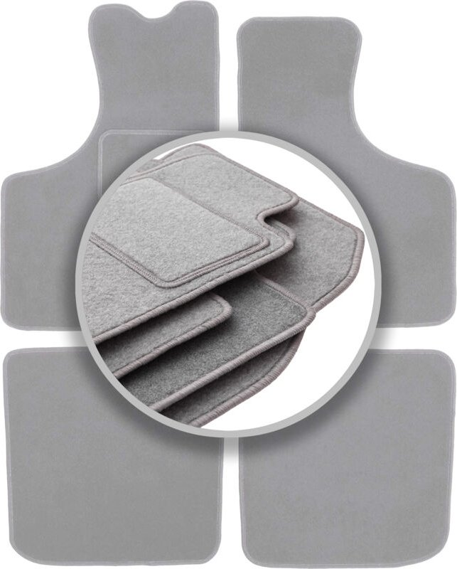 Graue Autofußmatten für: Skoda 1000MB Limousine (1966-1969)