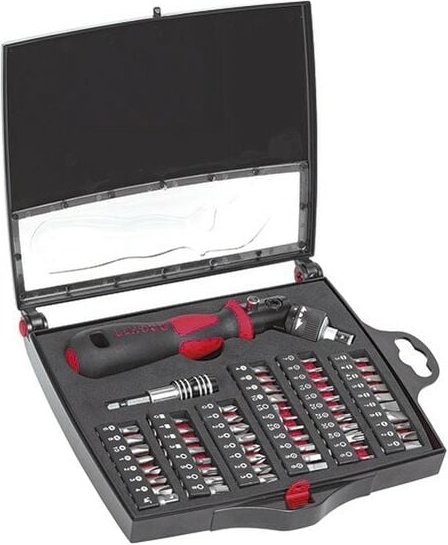 Koffer mit Bits und flexiblem Schraubendreher, 58 Stück Dogher 438-008