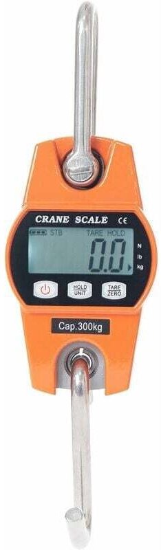 stück Elektronische Waage 300 kg Hängehakenwaage LCD Dynamometer Industriewaage Hakengewicht 300 kg/600lbs