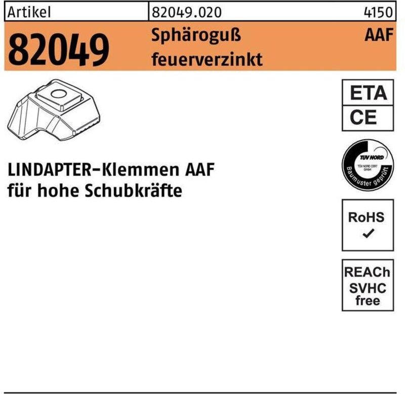 Klemme r 82049 aaf m 12 Sphäroguß feuerverzinkt