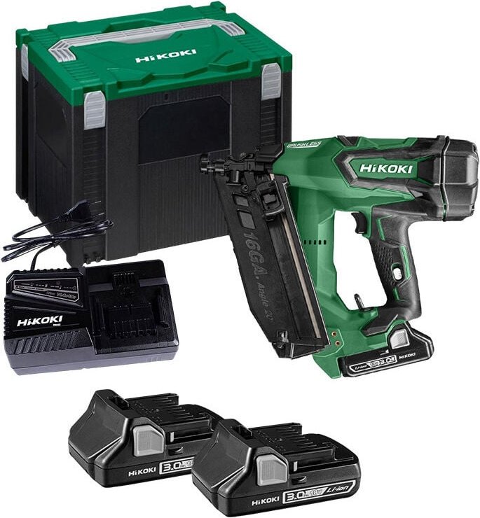 Finishing Nagler 18V 16 Ga (2x3.0 Ah) in HIT CASE - HIKOKI NT1865DAW6Z