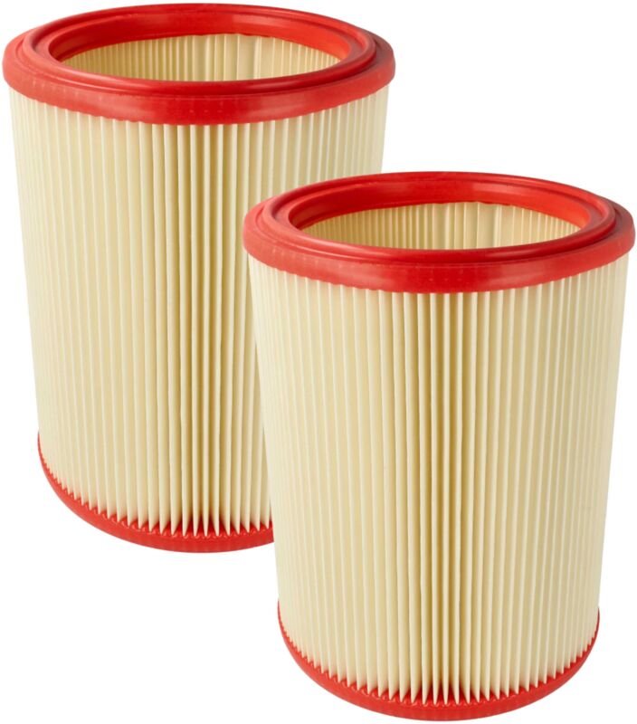 2x Lamellenfilter kompatibel mit Metabo asa 30 l pc Inox, asa 25 l pc Handstaubsauger - Vhbw