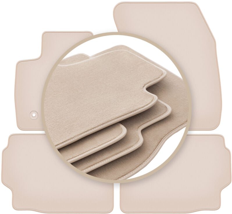 Beige PREMIUM-Matten für: Ford Mondeo MK5 Limousine, Kombi 2015-